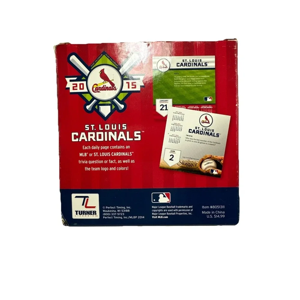 St. Louis Cardinals‎ 2015 MLB Team Calendar Facts Trivia Baseball